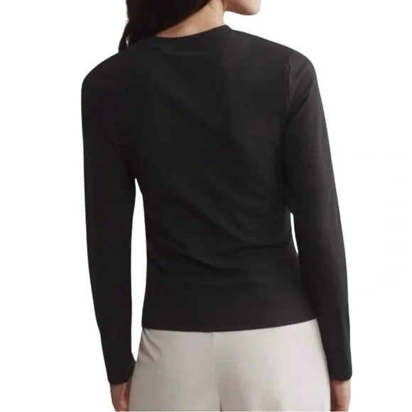 NWT RHONE Modern Rib Long Sleeve Tee | Black | Size Small - Picture 2 of 8